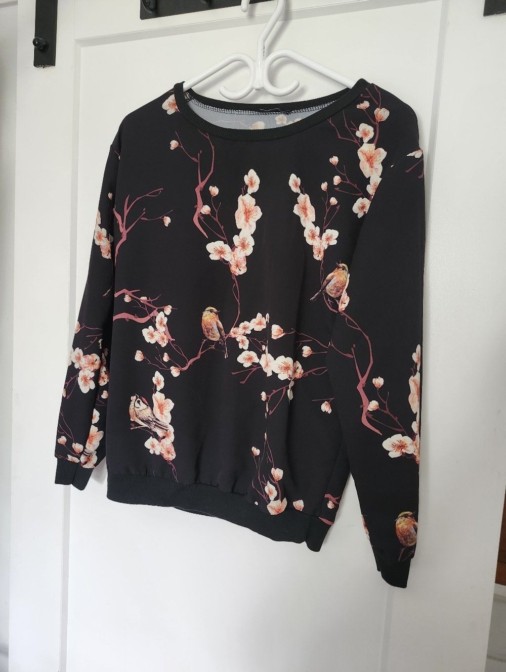 Lightweight Cherry Blossom & Bird Print Blouse | Relaxed Fit | Women's